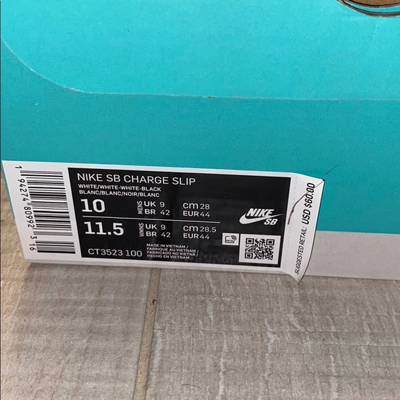 NIKE SB Sneakers Hat Charge Slip On White SnapBack - Picture 5 of 11